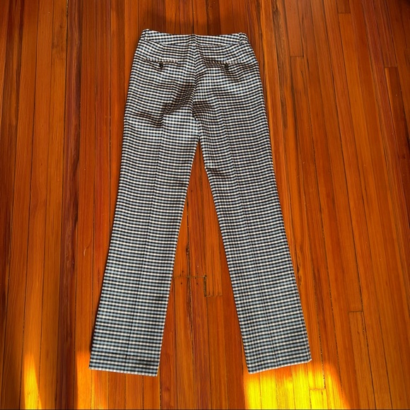 Michael  Kors  Collection Women's  Blue White Check Plaid Pants Size 4 - Picture 9 of 17